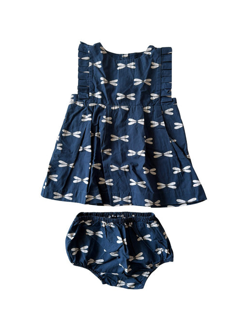 A Blue Dress Sets from Jacadi in size 6-12M for girl. (Front View)