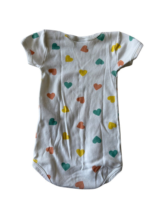 A White Short Sleeve Bodysuits from Petit Bateau in size 6-12M for girl. (Back View)