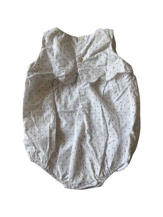 A White Sleeveless Rompers from Jacadi in size 3-6M for girl. (Back View)