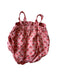 A Red Sleeveless Rompers from Oeuf in size 6-12M for girl. (Back View)