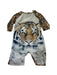 A Beige Swimsuits from Popupshop in size 3T for neutral. (Front View)