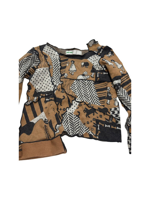 A Brown Long Sleeve Tops from Ne-Net in size 3T for neutral. (Front View)