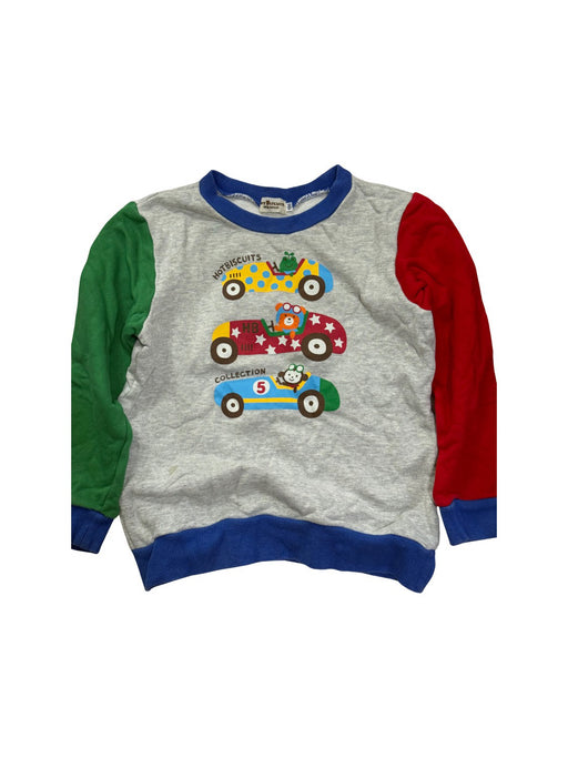 A Multicolour Crewneck Sweatshirts from Miki House in size 5T for boy. (Front View)