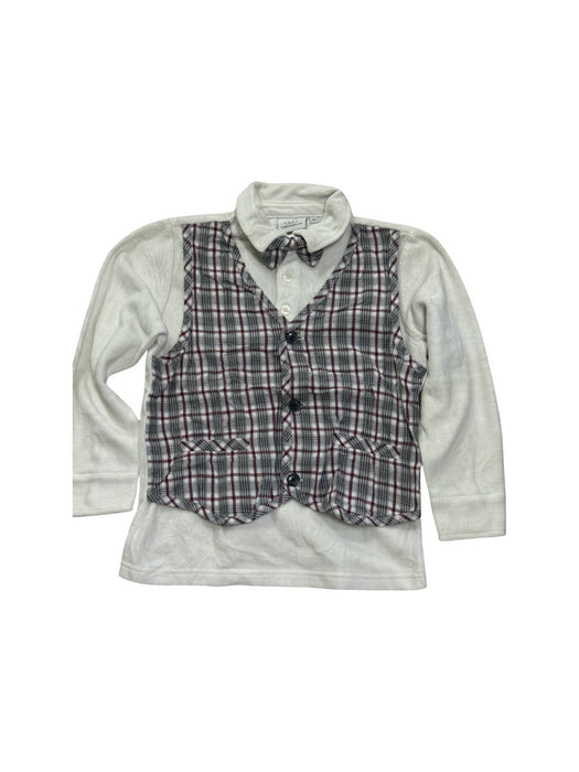 A Grey Long Sleeve Shirts from Chickeeduck in size 5T for boy. (Front View)