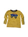 A Yellow Long Sleeve T Shirts from Miki House in size 5T for boy. (Front View)
