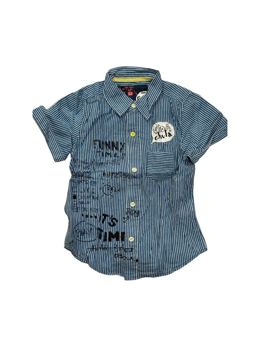 A Blue Short Sleeve Shirts from Desigual in size 5T for boy. (Front View)