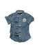 A Blue Short Sleeve Shirts from Desigual in size 5T for boy. (Front View)