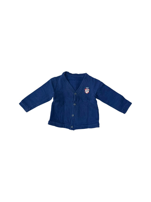 A Navy Cardigans from Chickeeduck in size 18-24M for boy. (Front View)