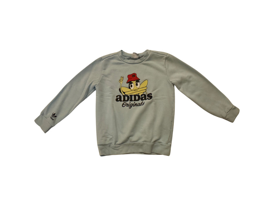 A Grey Crewneck Sweatshirts from Adidas in size 6T for boy. (Front View)