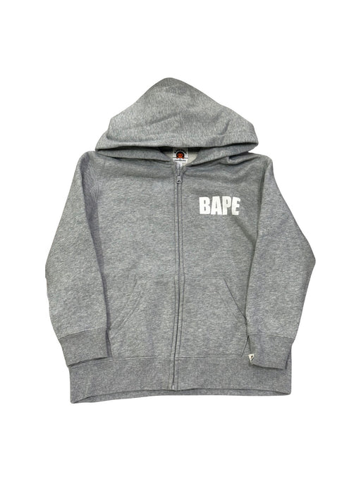A Grey Zippered Sweatshirts from Bape by A Bathing Ape in size 7Y for neutral. (Front View)