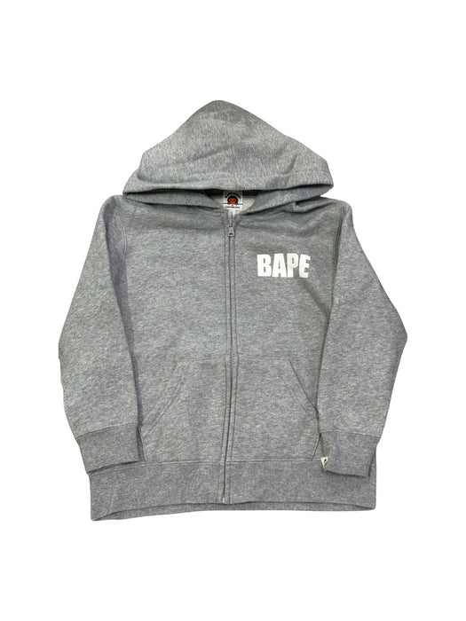 A Grey Zippered Sweatshirts from Bape by A Bathing Ape in size 7Y for neutral. (Front View)