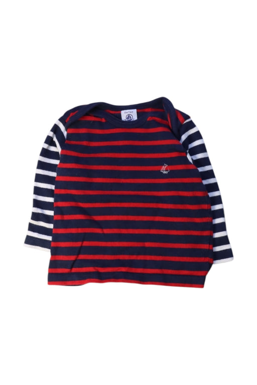 A Multicolour Long Sleeve T Shirts from Petit Bateau in size 6-12M for boy. (Front View)