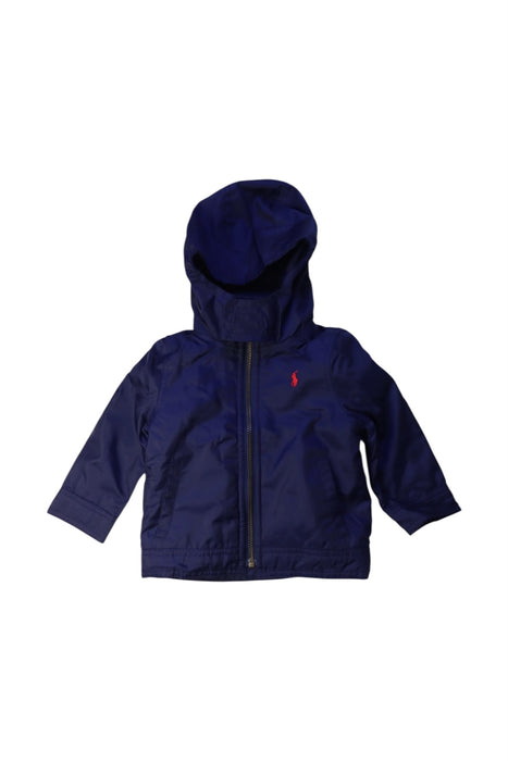 A Navy Rain Jackets from Ralph Lauren in size 6-12M for boy. (Front View)