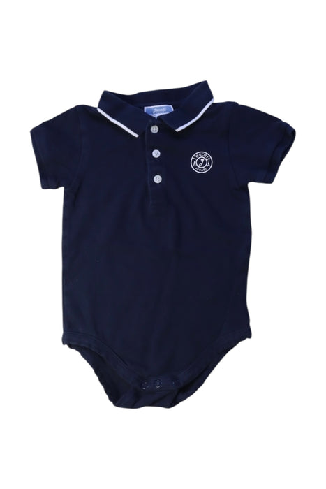 A Navy Short Sleeve Bodysuits from Jacadi in size 3T for boy. (Front View)