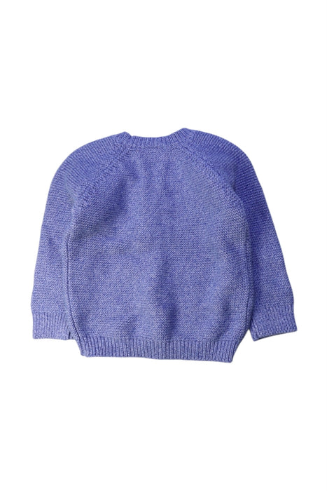 A Blue Cardigans from Seed in size 6-12M for boy. (Back View)