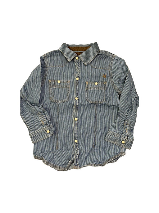 A Blue Long Sleeve Shirts from Chevignon in size 4T for boy. (Front View)