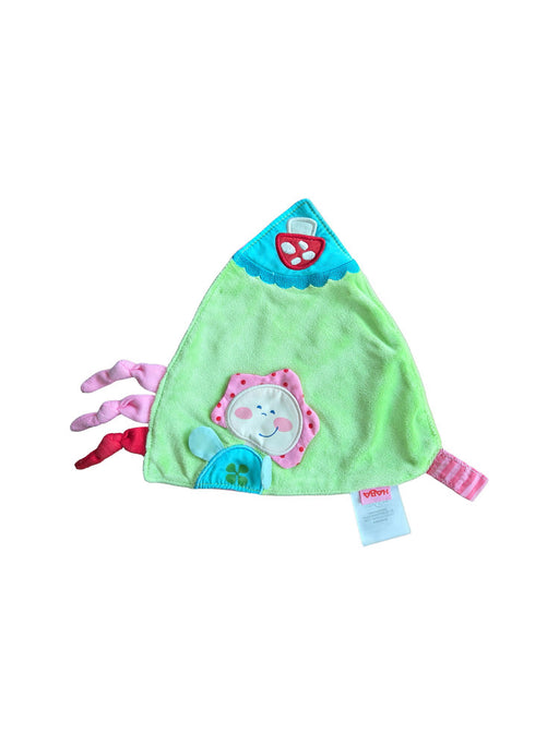 A Green Safety Blankets from Haba in size Newborn for neutral. (Front View)