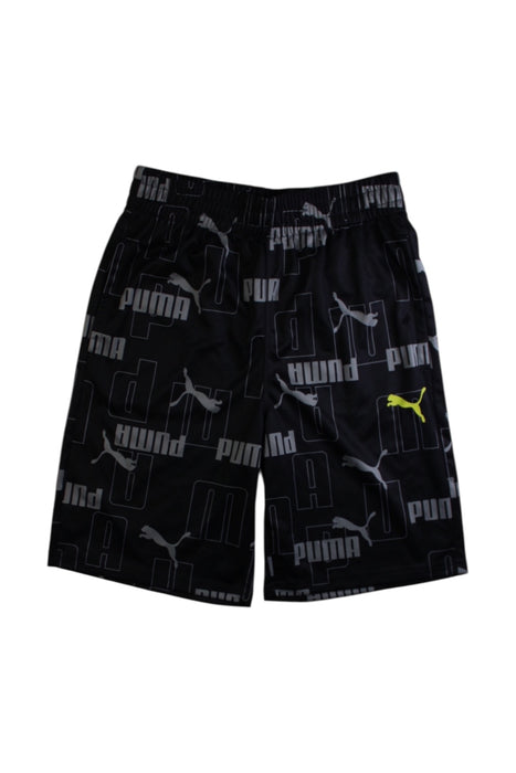 A Black Active Shorts from Puma in size 10Y for boy. (Front View)