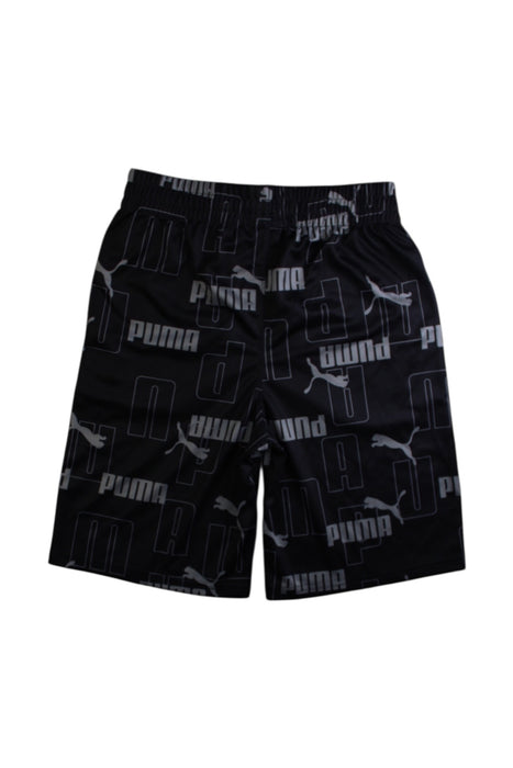 A Black Active Shorts from Puma in size 10Y for boy. (Back View)