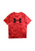 A Red Short Sleeve T Shirts from Under Armour in size 12Y for boy. (Front View)