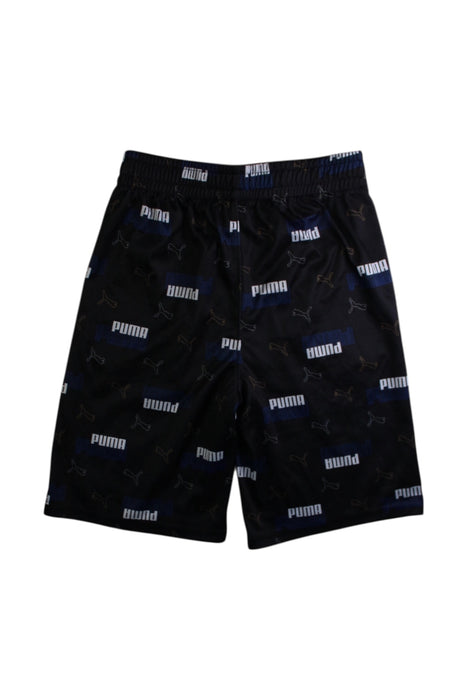 A Black Active Shorts from Puma in size 10Y for boy. (Back View)