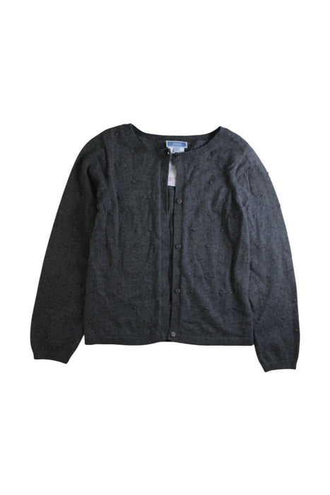 A Grey Cardigans from Jacadi in size 6T for girl. (Front View)