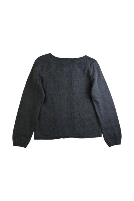 A Grey Cardigans from Jacadi in size 6T for girl. (Back View)