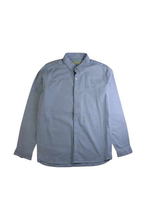 A Blue Long Sleeve Shirts from Baker by Ted Baker in size 11Y for boy. (Front View)