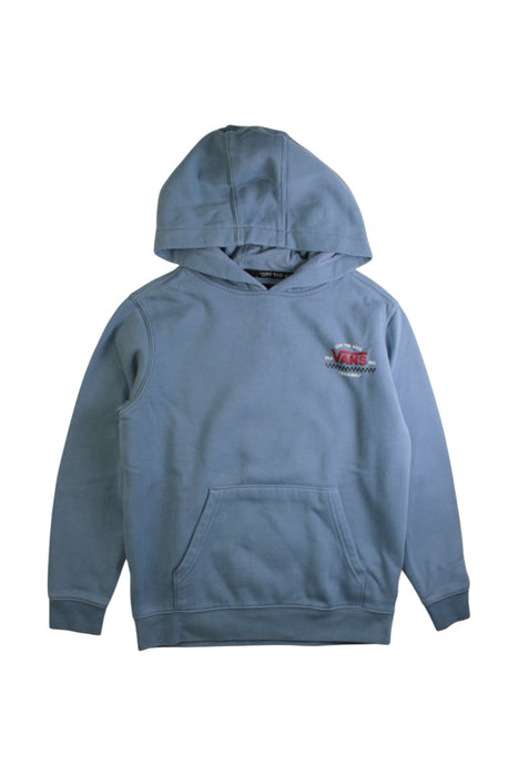 A Blue Hooded Sweatshirts from Vans in size 10Y for boy. (Front View)