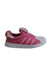 A Pink Slip Ons from Adidas in size 4T for girl. (Front View)