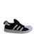 A Black Slip Ons from Adidas in size 7Y for boy. (Front View)