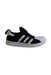 A Black Slip Ons from Adidas in size 7Y for boy. (Front View)