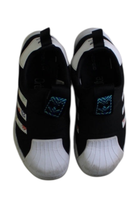 A Black Slip Ons from Adidas in size 7Y for boy. (Back View)