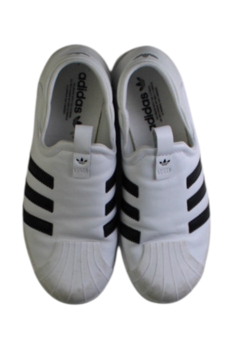 A White Slip Ons from Adidas in size 12Y for boy. (Back View)