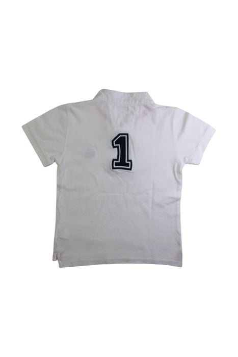 A White Short Sleeve Shirts from Shanghai Tang in size 6T for boy. (Back View)