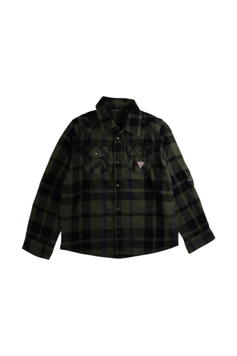 A Green Long Sleeve Shirts from Guess in size 6T for boy. (Front View)