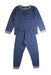 A Blue Pyjama Sets from Petit Bateau in size 6T for boy. (Front View)