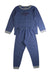 A Blue Pyjama Sets from Petit Bateau in size 6T for boy. (Front View)