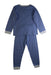 A Blue Pyjama Sets from Petit Bateau in size 6T for boy. (Back View)