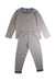 A White Pyjama Sets from Petit Bateau in size 6T for boy. (Front View)