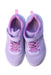 A Purple Sneakers from Skechers in size 7Y for girl. (Back View)