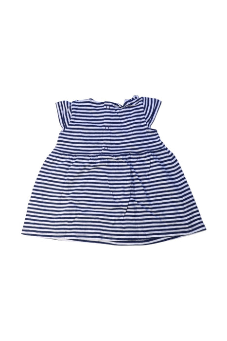 A Blue Sleeveless Dresses from Petit Bateau in size 6-12M for girl. (Back View)