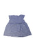 A Blue Sleeveless Dresses from Petit Bateau in size 6-12M for girl. (Back View)