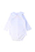 A White Long Sleeve Bodysuits from Hakka in size 6-12M for girl. (Front View)