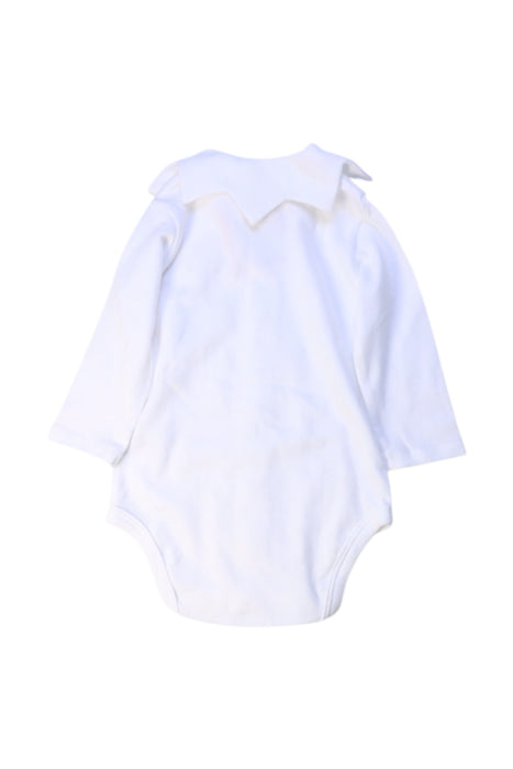 A White Long Sleeve Bodysuits from Hakka in size 6-12M for girl. (Back View)