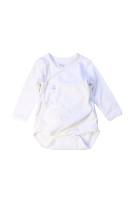 A White Long Sleeve Bodysuits from Bonpoint in size 6-12M for girl. (Front View)