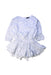 A Blue Long Sleeve Rompers from Velveteen in size 4T for girl. (Front View)