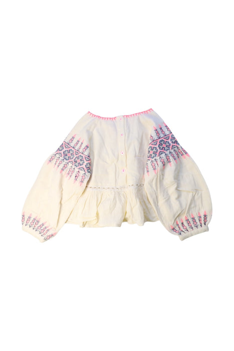 A White Long Sleeve Tops from Louise Misha in size 3T for girl. (Back View)