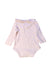 A Peach Long Sleeve Bodysuits from 1 + in the family in size 0-3M for neutral. (Back View)