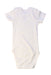A White Short Sleeve Bodysuits from Gray Label in size 0-3M for neutral. (Back View)